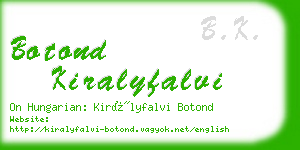 botond kiralyfalvi business card